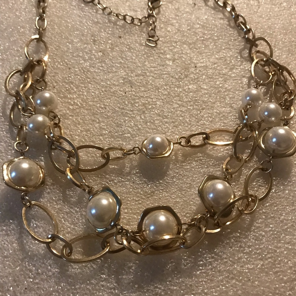 Gold-Tone Pearl Statement Necklace - Women Jewelry